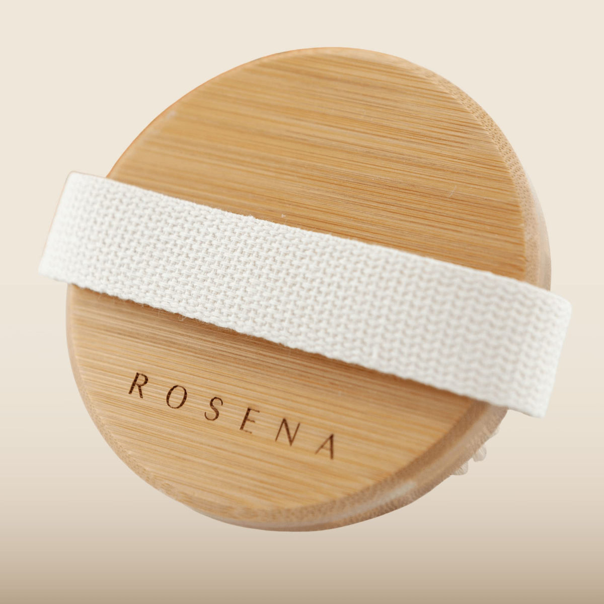 Rosena close-up of natural boar bristles highlighting gentle yet firm exfoliation