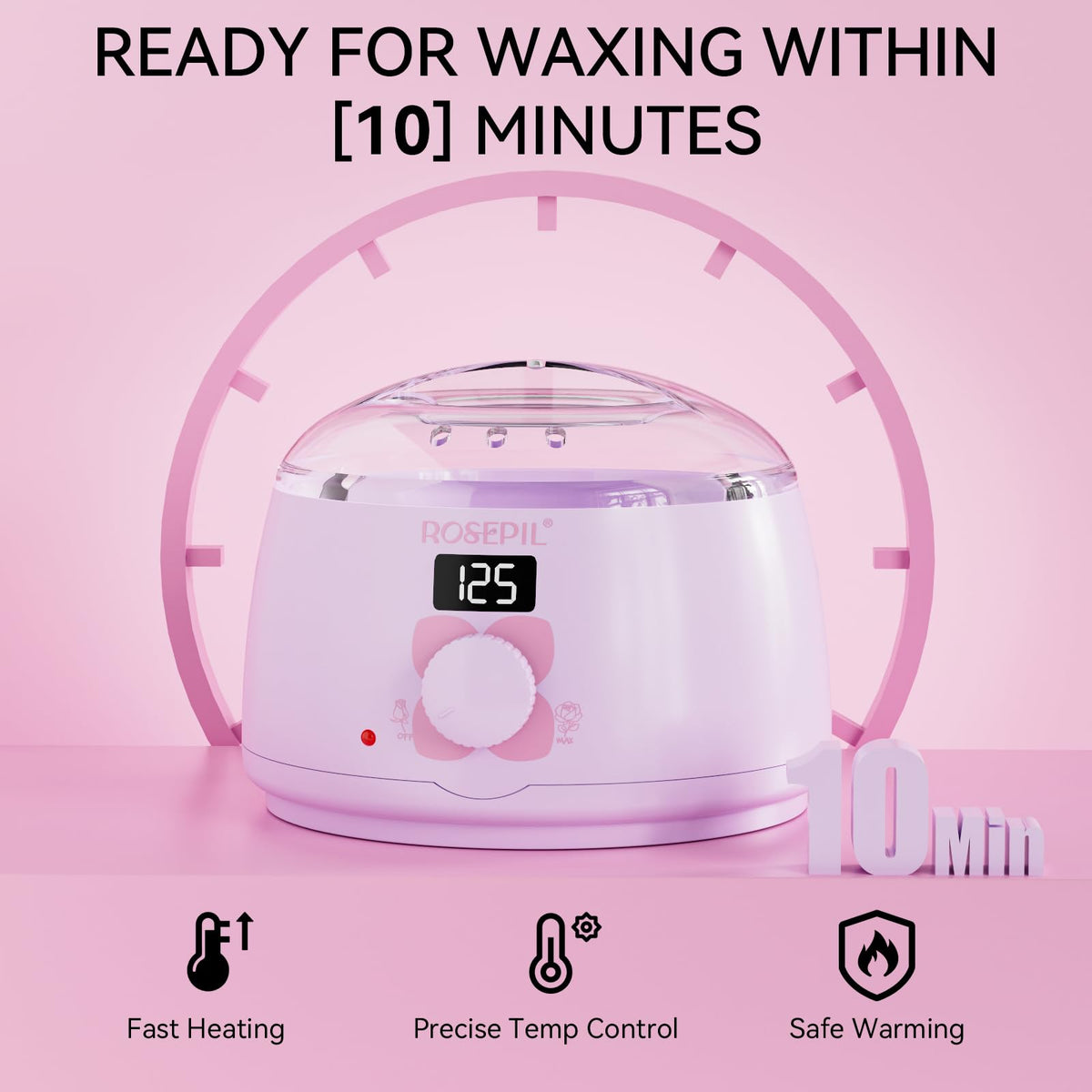 ROSEPIL three wax bead colors for targeted areas and gentle performance