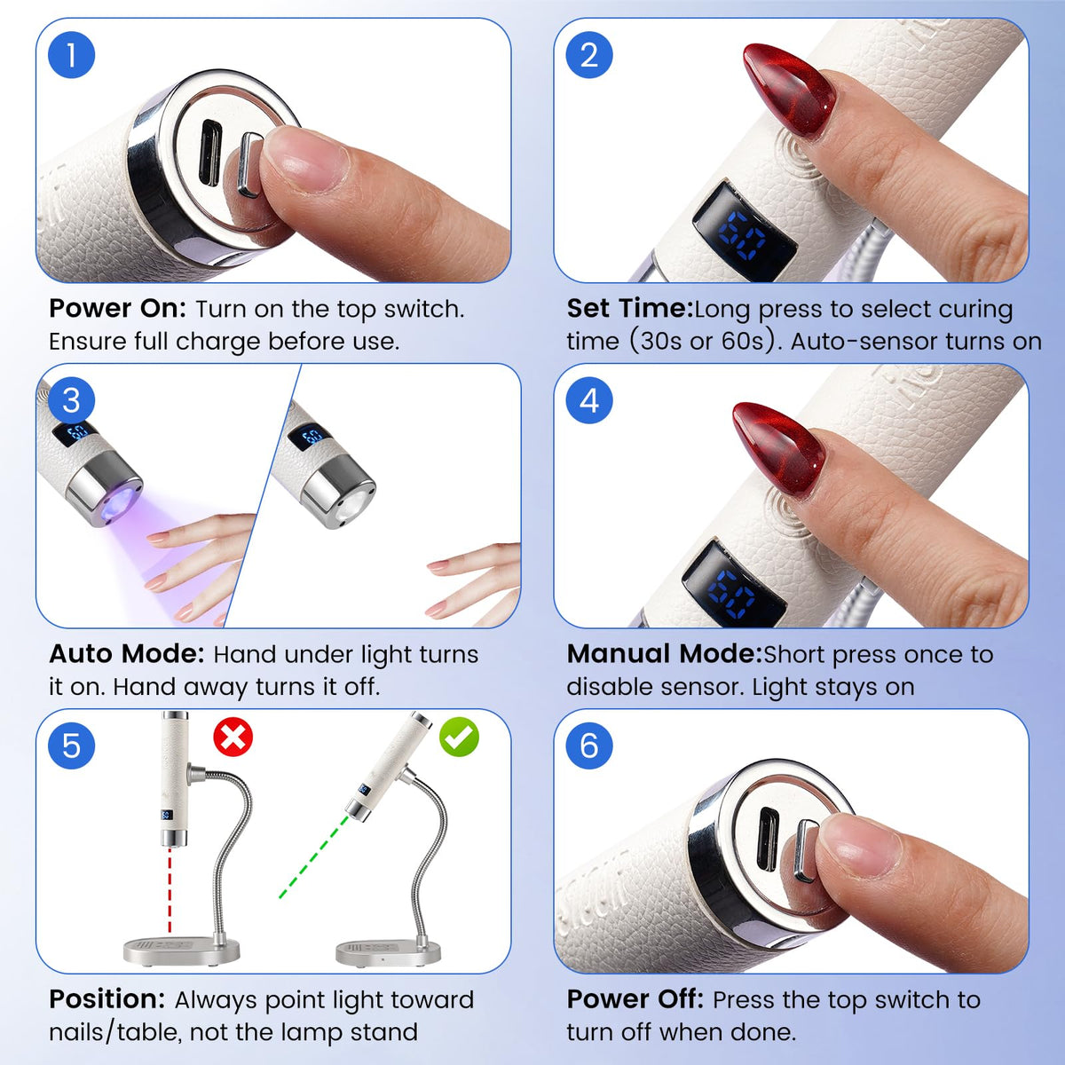 Rosiour digital display and touch controls for clear timer selection and ease