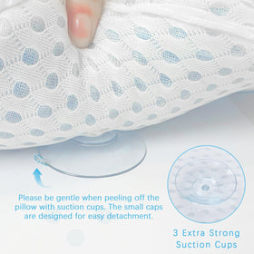 Roslim suction cups closeup showing strong non-slip bathtub attachment