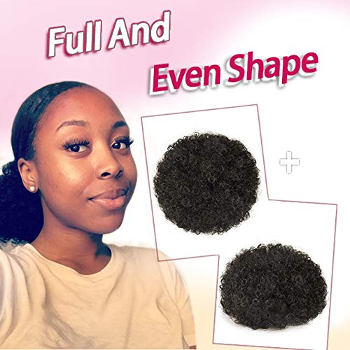rosmile model wearing afro puff for a polished natural-volume look