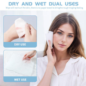 Rouceyxin single wipe flat lay displaying 7.9x7.9 inch size for full-face coverage