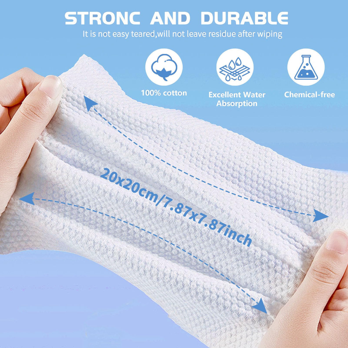 Rouceyxin moistened wipe removing makeup to demonstrate cleansing effectiveness