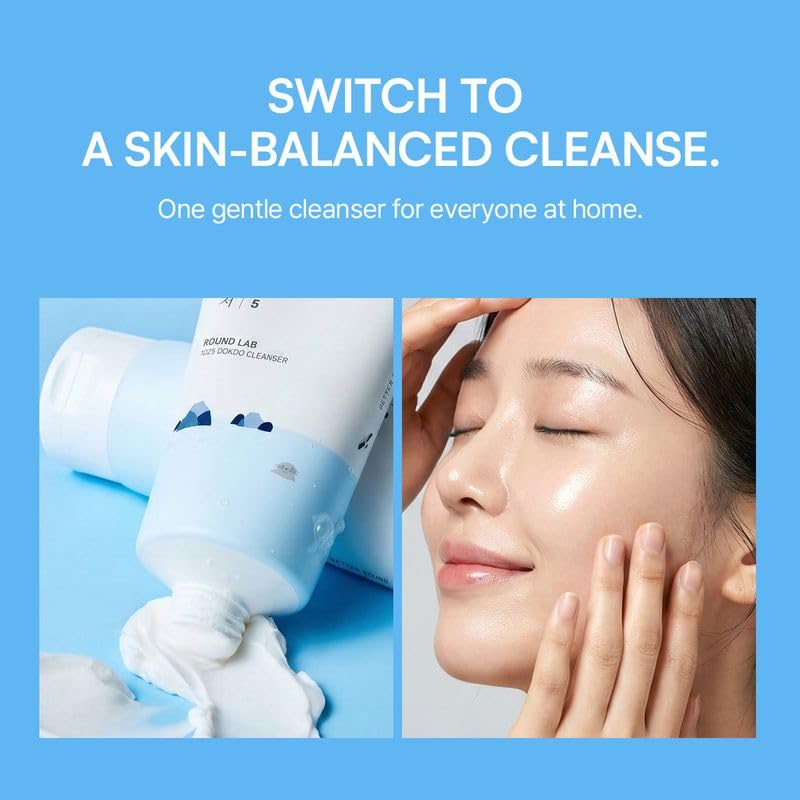 ROUND LAB creamy foam texture demonstrating gentle lather