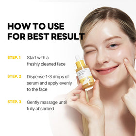 ROUND LAB hand applying serum, shows smooth application and hydration benefit