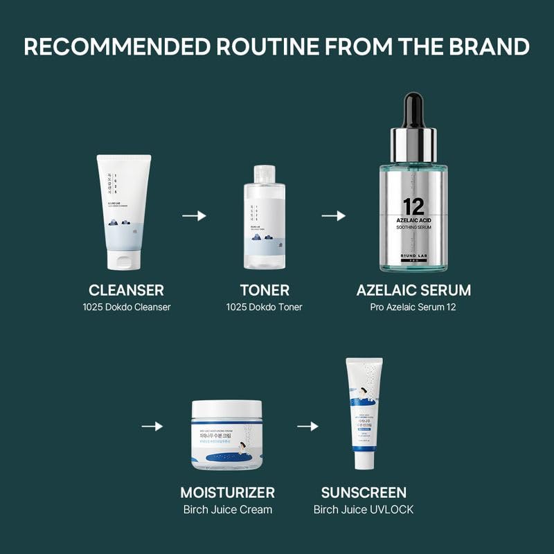 ROUND LAB serum staged in bathroom showing routine-ready convenience