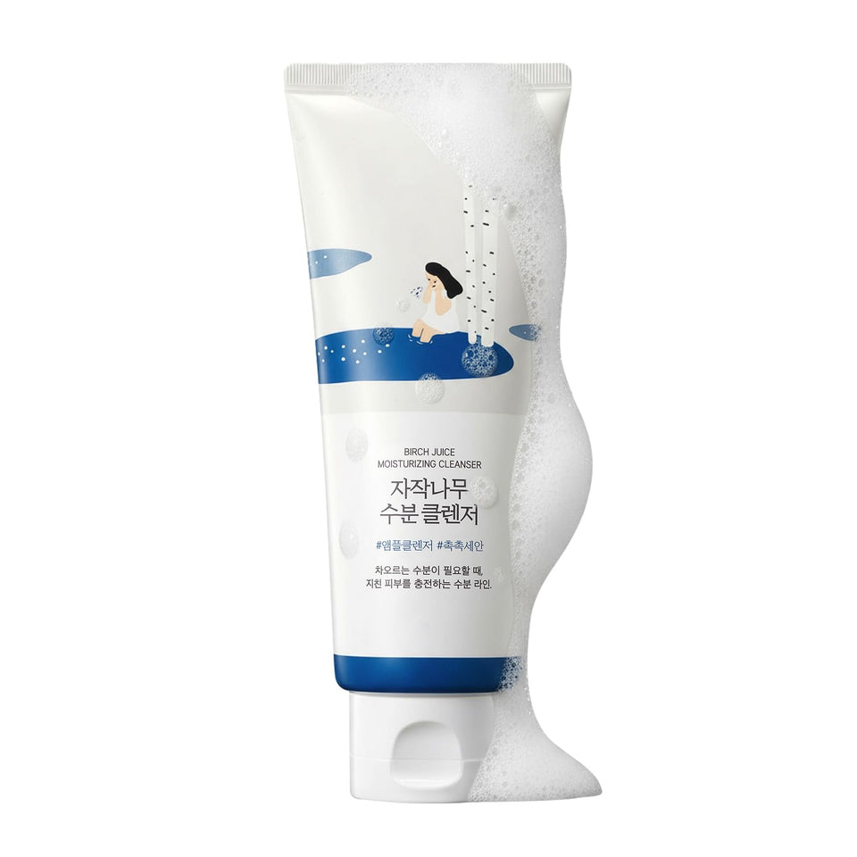 ROUND LAB front packaging showing bottle and label, highlights gentle formula benefit