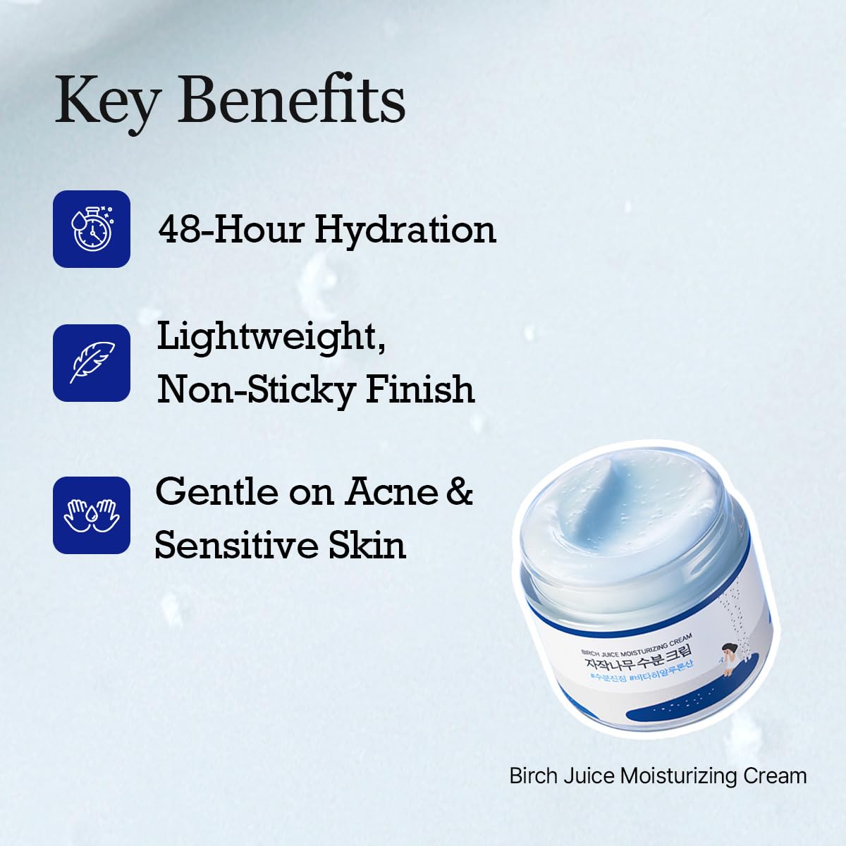 ROUND LAB moisture capsule close-up illustrating instant hydration