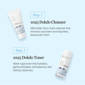 ROUND LAB ampoule dropper detail highlighting concentrated moisturizing benefit