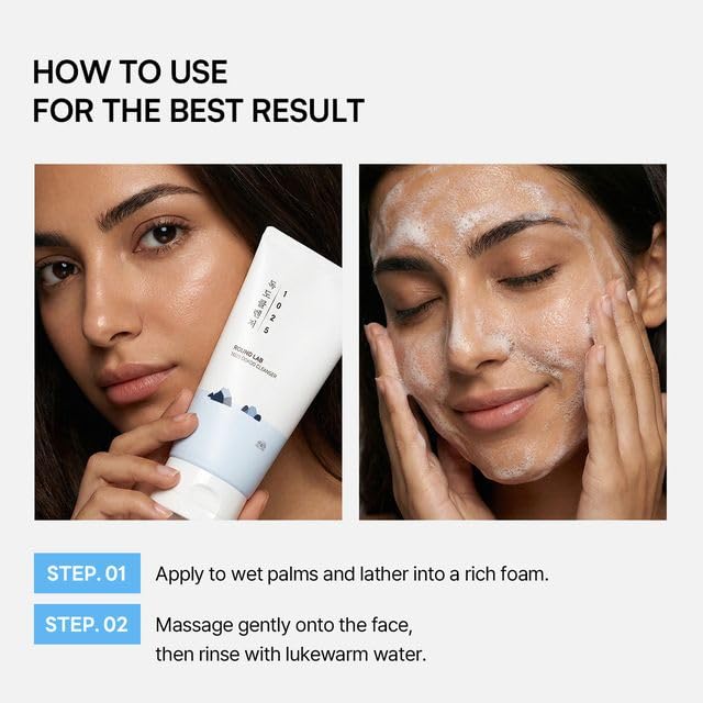 ROUND LAB next to moisturizer showing compatibility with hydration steps benefit