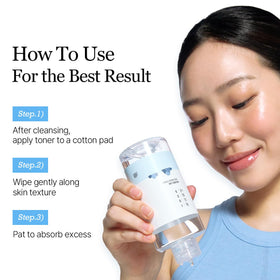 ROUND LAB Dokdo toner styled on bathroom shelf in daily skincare routine