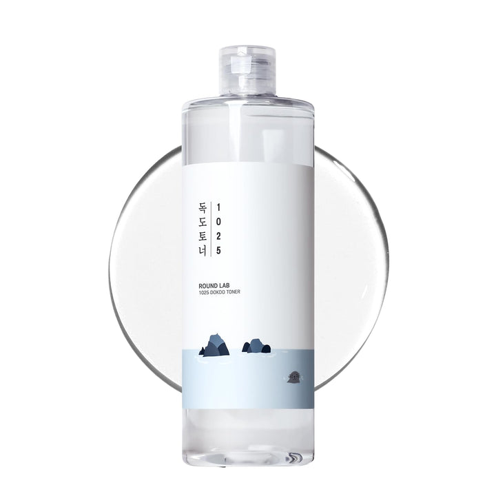 ROUND LAB Dokdo Toner front bottle showing label and volume for clear product identification and trust