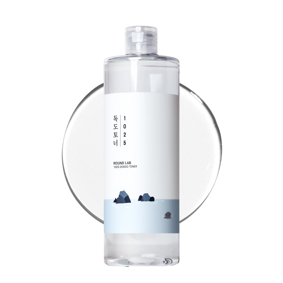 ROUND LAB Dokdo Toner front bottle showing label and volume for clear product identification and trust