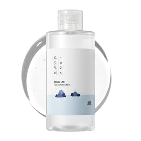 ROUND LAB Dokdo toner front bottle showing clean design and product volume
