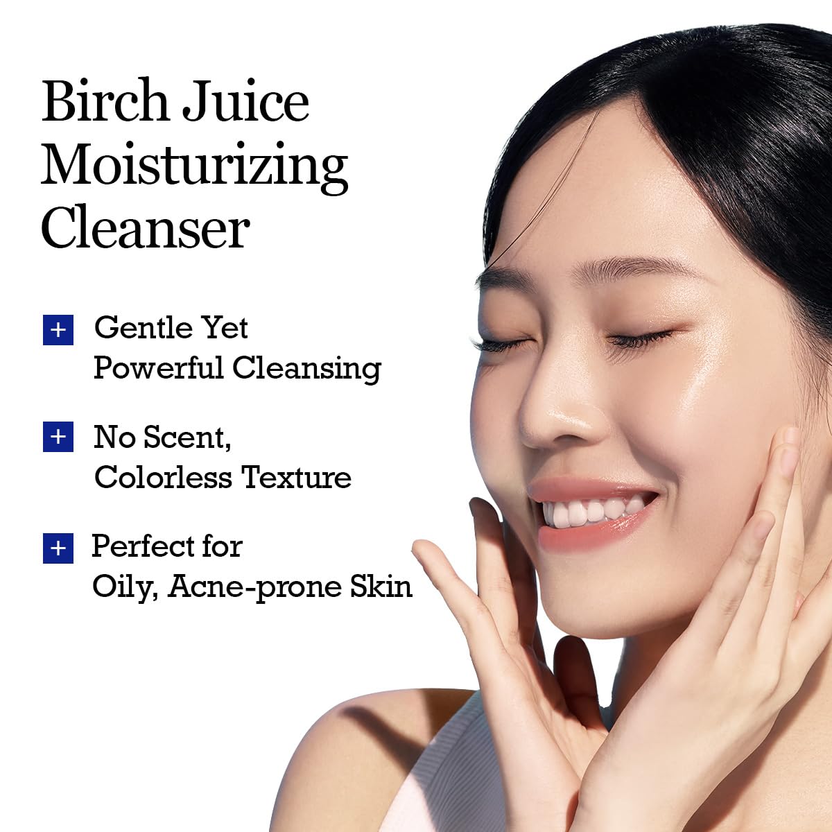 ROUND LAB creamy foam demonstration illustrating rich lather and gentle cleansing benefit