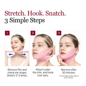 ROUND LAB applied to jawline profile demonstrating secure fit and lift