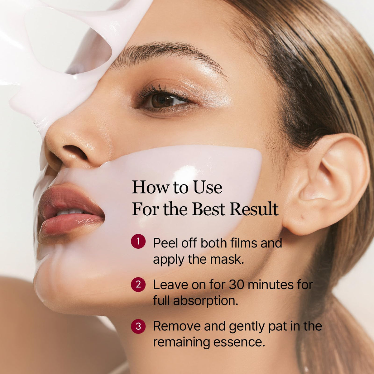 ROUND LAB mask in bathroom scene for a calming at-home routine