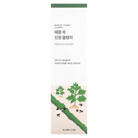 ROUND LAB mugwort cleanser cream texture close-up illustrating smooth moisturizing lather