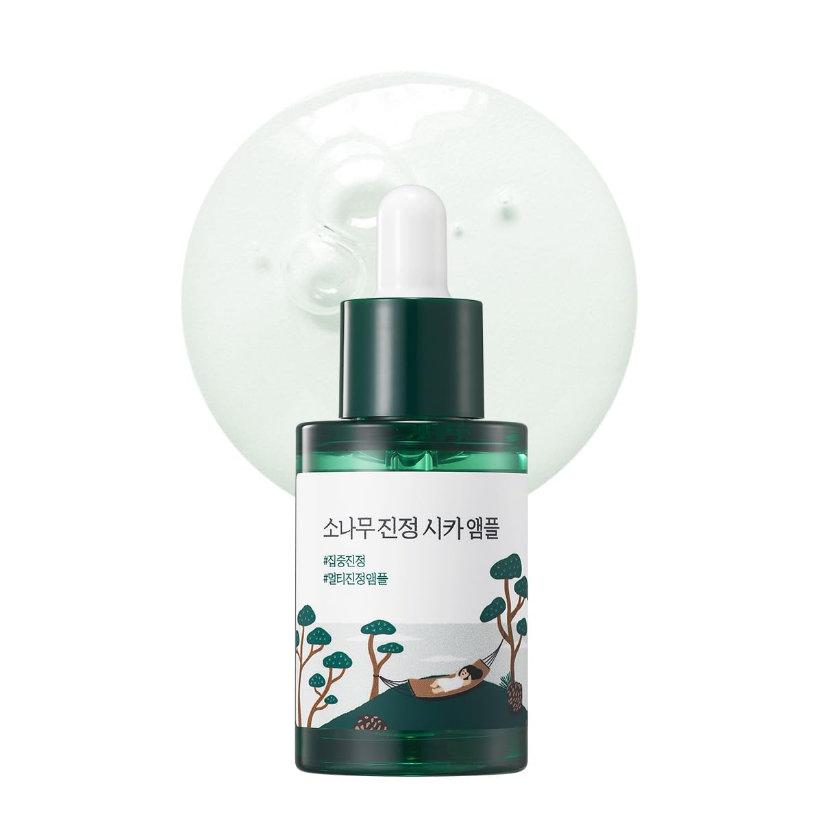 ROUND LAB front packaging showing ampoule bottle and branding for calm skin