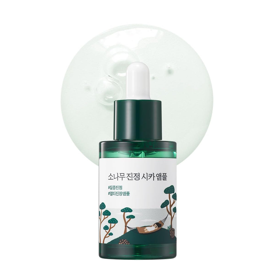 ROUND LAB front packaging showing ampoule bottle and branding for calm skin