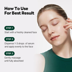 ROUND LAB ampoule layered under moisturizer illustrating seamless skincare layering