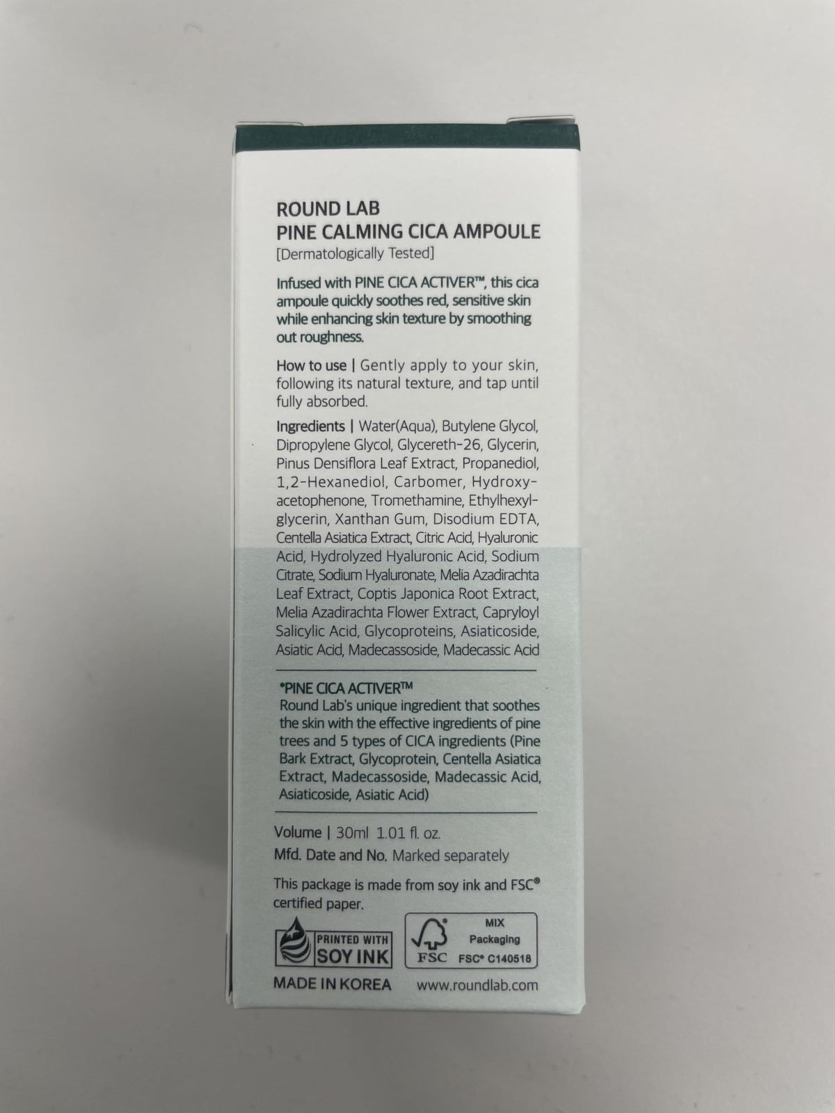 ROUND LAB ampoule on bathroom shelf in lifestyle setting for daily routine inspiration