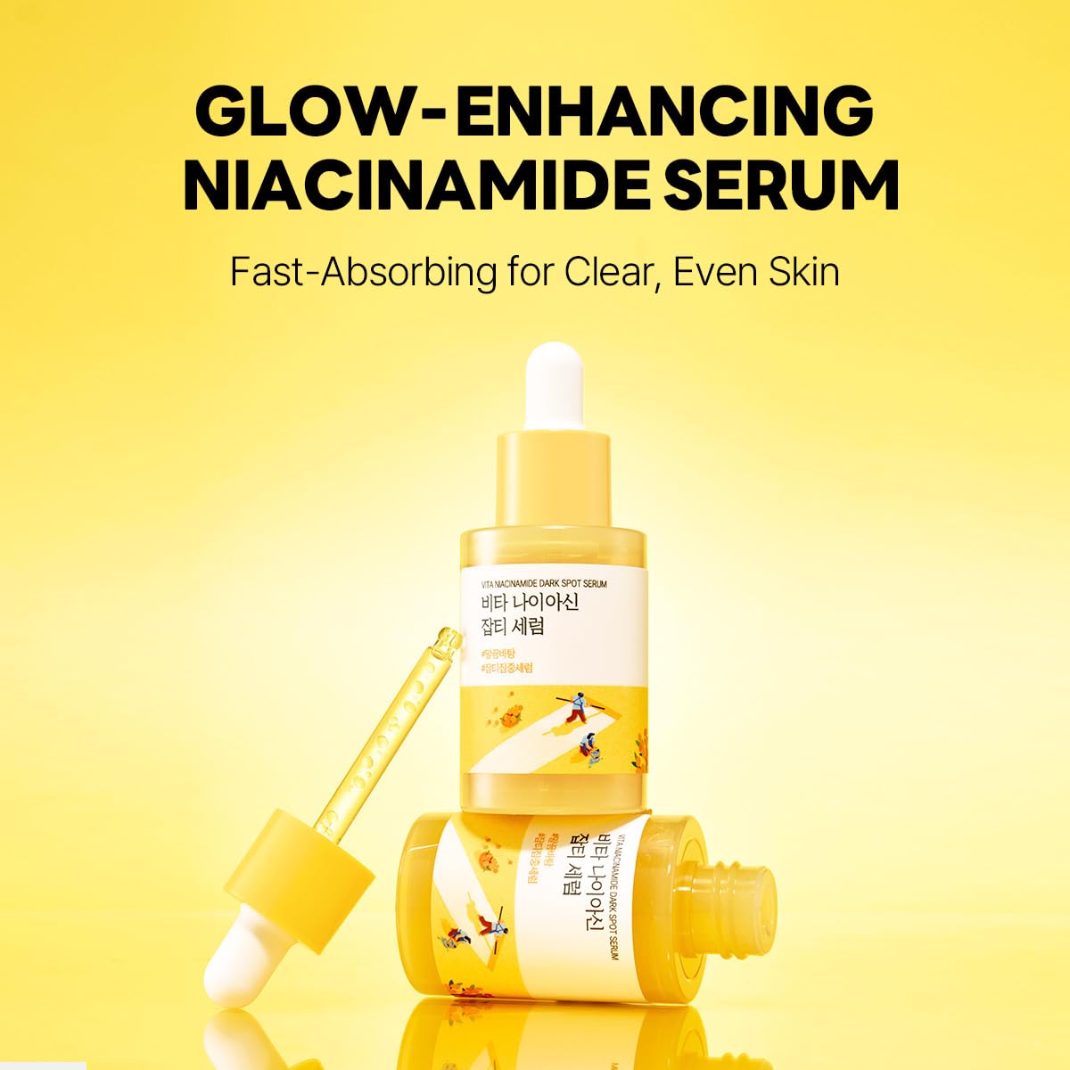 ROUND LAB dispenser releasing serum droplet, demonstrates easy, precise dosing