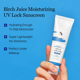 ROUND LAB texture close-up of lightweight lotion providing hydration