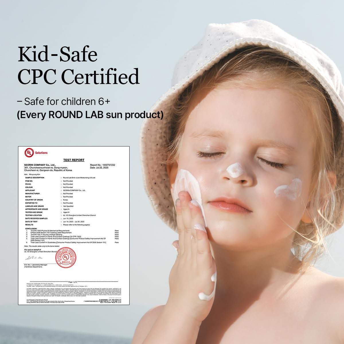 ROUND LAB sunscreen layered under makeup for smooth application