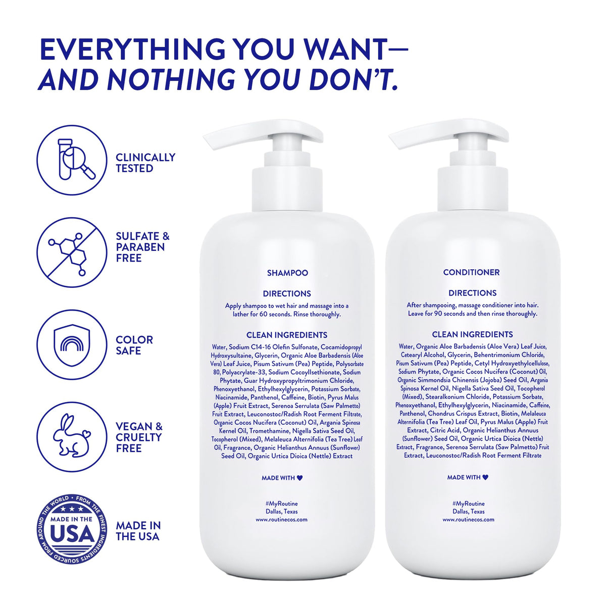Routine Wellness before and after comparison showing increased volume appearance