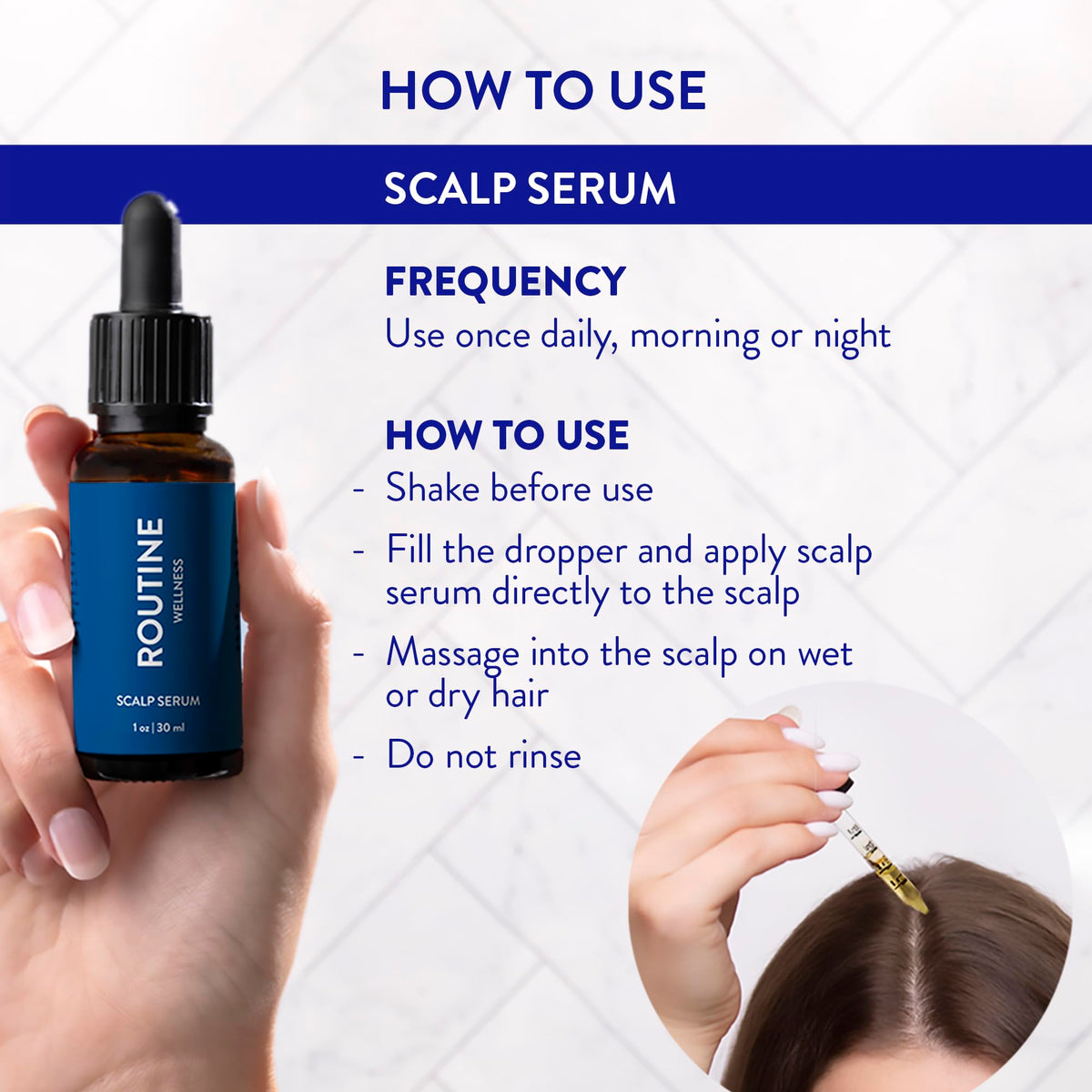 Routine Wellness bottle with ingredient sprigs showing botanical and peptide support