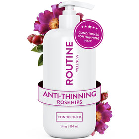Routine Wellness front bottle view showing 14oz packaging and clear branding benefit: easy identification