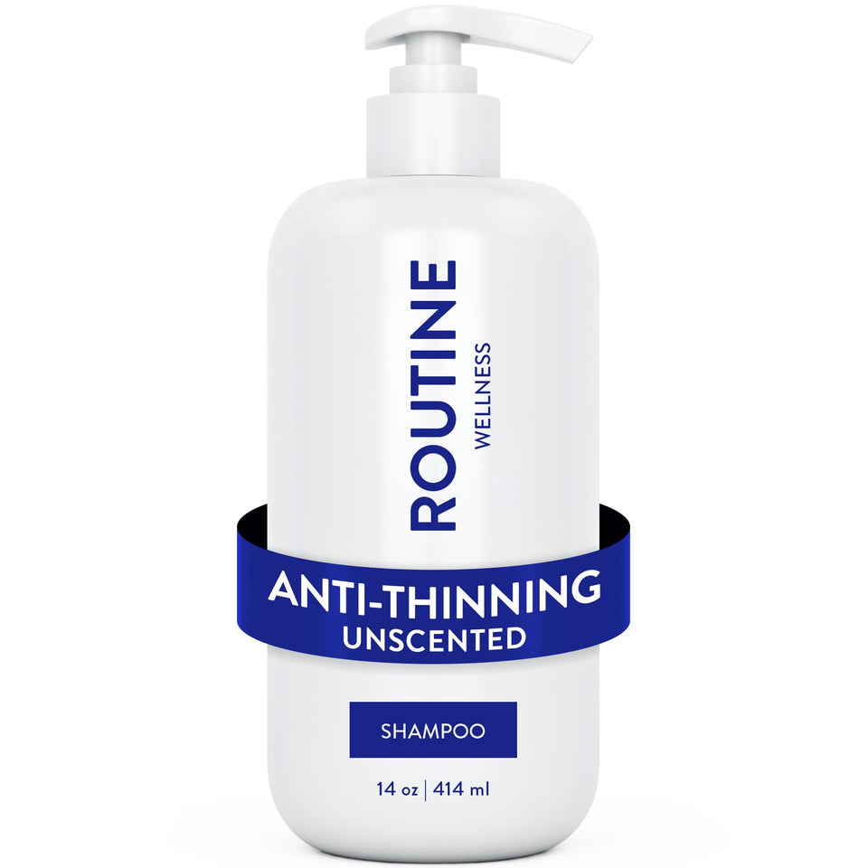 Routine Wellness front packaging showing 14 oz bottle and unscented label for clarity