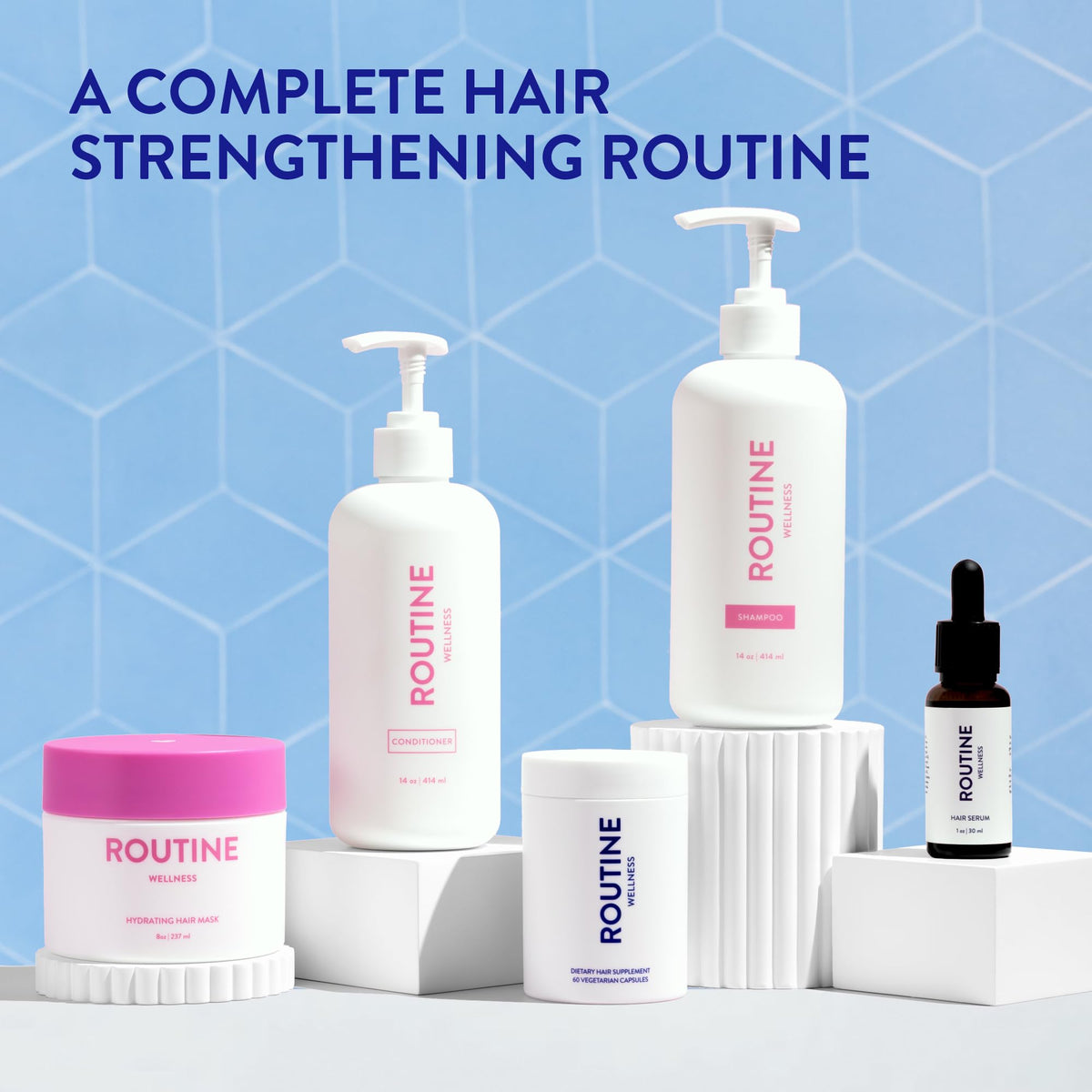Routine Wellness jasmine and rosewater scent imagery suggesting uplifting fragrance