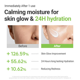 ROVECTIN ingredients label highlighting 75% lotus water for soothing and clarity