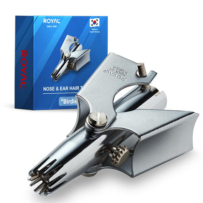 ROYAL Birdie front view showing compact manual trimmer and easy-grip benefit