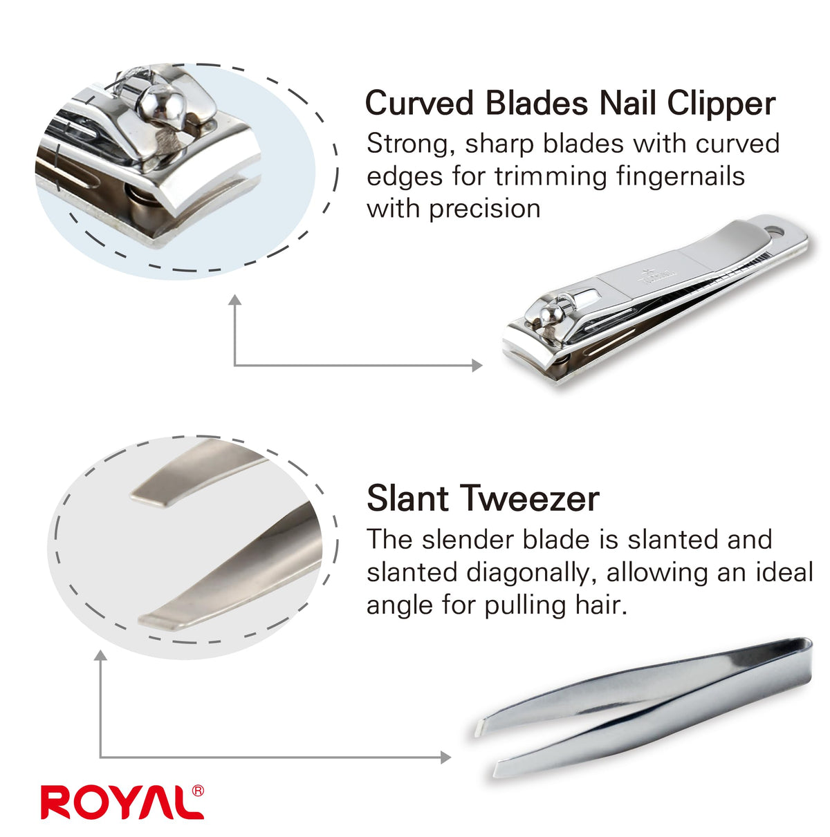 ROYAL Birdie trimmer in hand illustrating compact size and control
