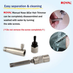 ROYAL ET-3 held in hand showing size and precise control