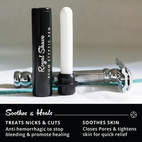 Royal Shave close-up of pen tip texture highlighting precise application benefit