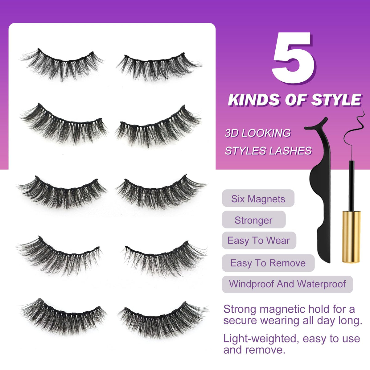 royaomis close-up of 3D lash fibers highlighting natural texture