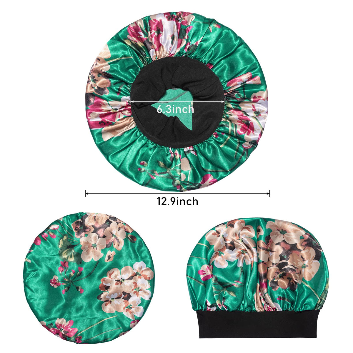 ROYBENS hand holding bonnet to show 32 cm diameter scale and generous coverage