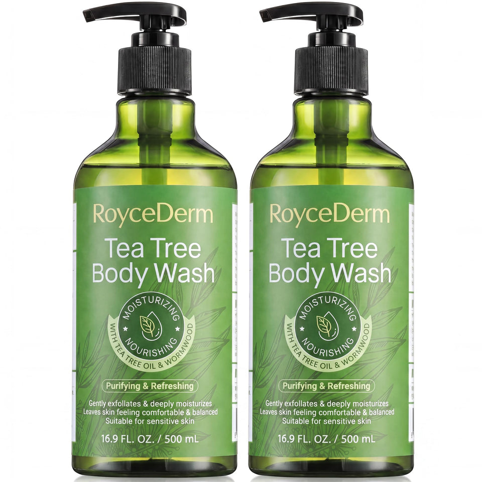 RoyceDerm front bottle showing label and clean design for easy identification