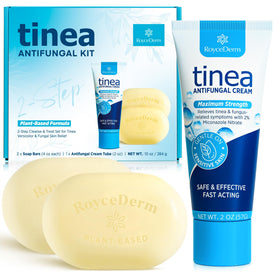 Roycederm front packaging showing kit benefits and clear labeling