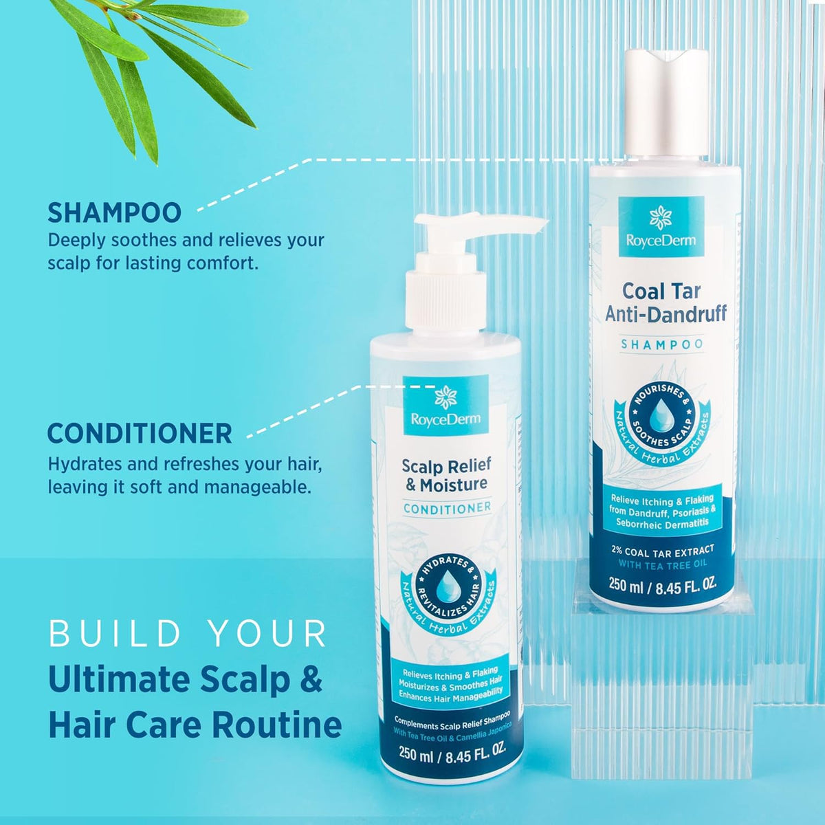 RoyceDerm in shower with towel highlighting everyday routine benefit