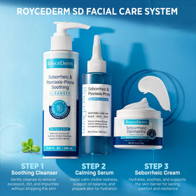 Roycederm used in shower on chest and upper back showing effective body cleansing benefit