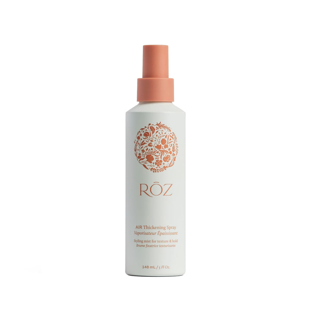RŌZ spray front packaging showing product and volumizing benefit