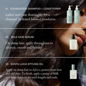 RŌZ bottle label detail showing clean-beauty claims