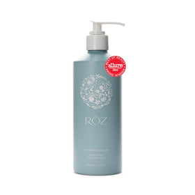 RŌZ front bottle view showing clean packaging and recyclable label benefit