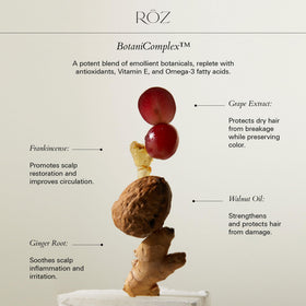 RŌZ pouch with recycling graphic and aluminum bottle, sustainable packaging benefit