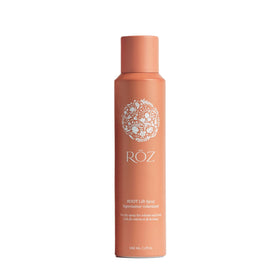 RŌZ root lift spray front view showing bottle and branding, adds instant volume